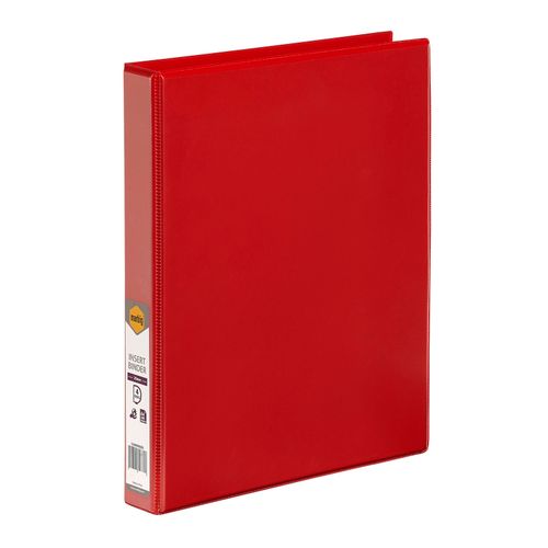 Marbig Clearview Insert Ring Binder A4 25mm 4d Red