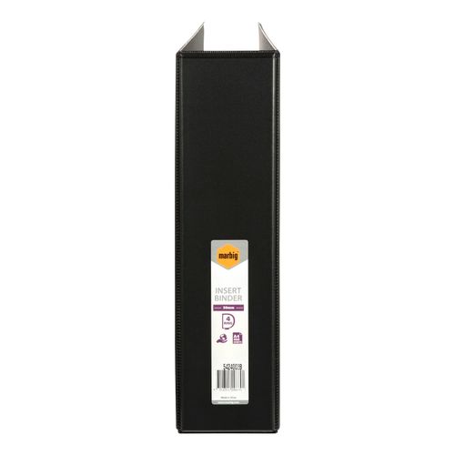 Marbig Clearview Insert Ring Binder A4 50mm 4d Black