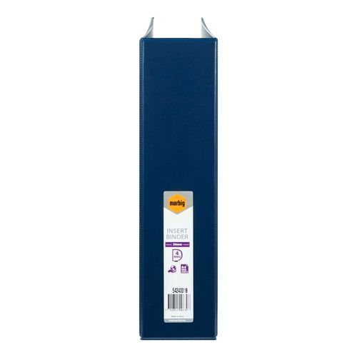 Marbig Clearview Insert Ring Binder A4 50mm 4d Blue