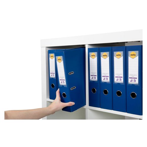 Marbig Lever Arch File A4 PE Linen Blue