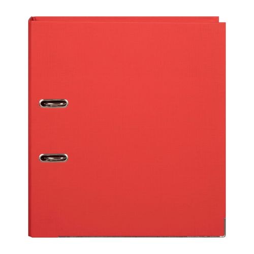 Marbig Lever Arch File A4 PE Linen Bright Red