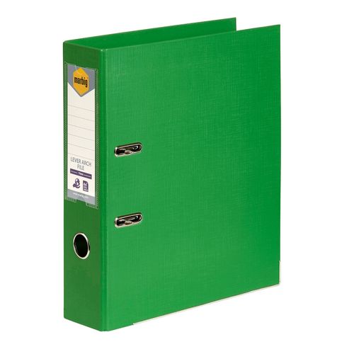 Marbig Lever Arch File A4 PE Linen Green