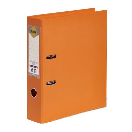 Marbig Lever Arch File A4 PE Linen Orange
