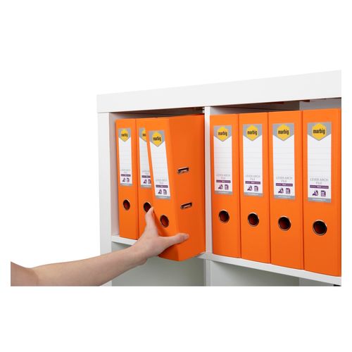 Marbig Lever Arch File A4 PE Linen Orange