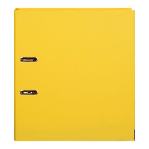 Marbig Lever Arch File A4 PE Linen Lemon Yellow