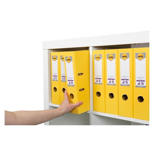 Marbig Lever Arch File A4 PE Linen Lemon Yellow