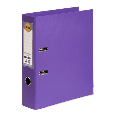 Marbig Lever Arch File A4 PE Linen Purple