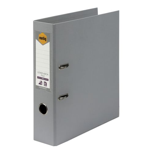 Marbig Lever Arch File A4 PE Linen Grey