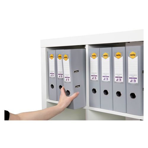 Marbig Lever Arch File A4 PE Linen Grey