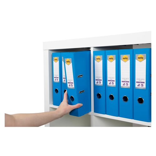 Marbig Lever Arch File A4 PE Linen Sky Blue