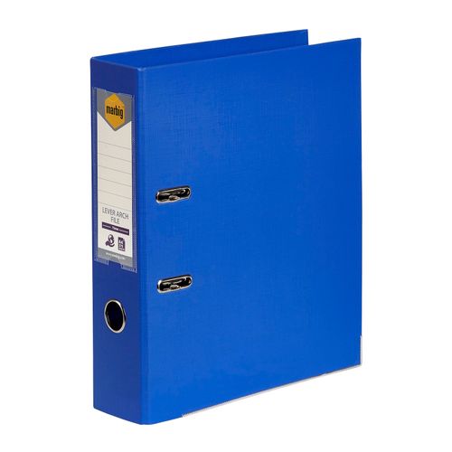 Marbig Lever Arch File A4 PE Linen Marine
