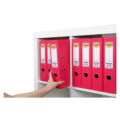 Marbig Lever Arch File A4 PE Linen Coral