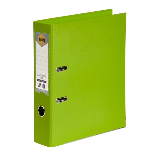 Marbig Lever Arch File A4 PE Linen Lime Green