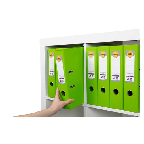Marbig Lever Arch File A4 PE Linen Lime Green