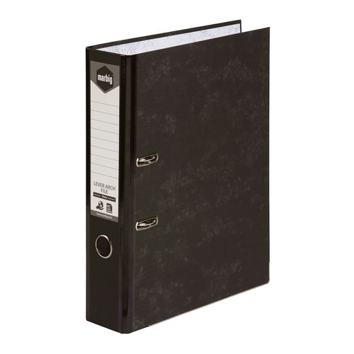 Marbig Lever Arch File Foolscap Black