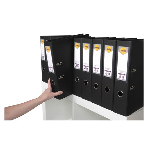 Marbig Lever Arch File Foolscap PE Black