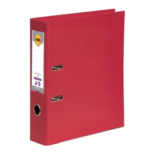 Marbig Lever Arch File Foolscap PE Red
