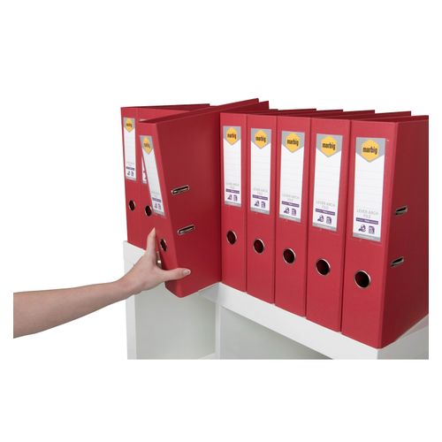 Marbig Lever Arch File Foolscap PE Red