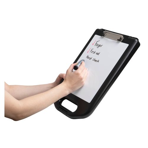 Marbig Professional Clipboard Storage with Whiteboard Black