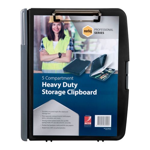 MarbigProfessional Series Storage Clipboard Heavy Duty 5 Compartment