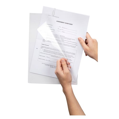 Marbig Letter File A4 Ultra Clear Box 100