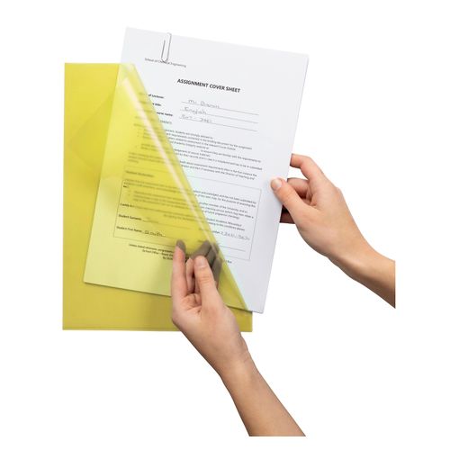 Marbig Letter File A4 Yellow Box 100