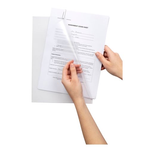 Marbig Letter File A4 Clear Box 100