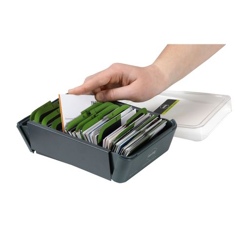 Marbig Business Card Box Filing Box 400 Card Capacity