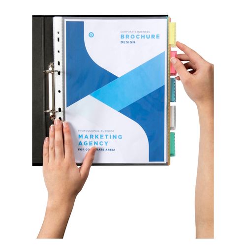 Marbig Indices & Dividers 5 Tab PP A4 Clear Pockets