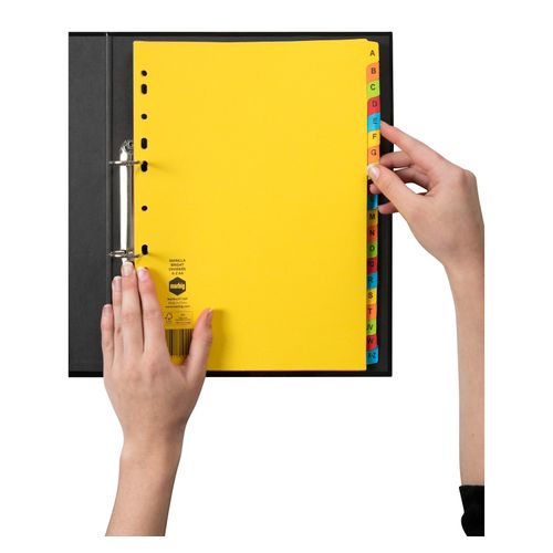 Marbig Indices & Dividers A-Z Tab Manilla A4 Brights
