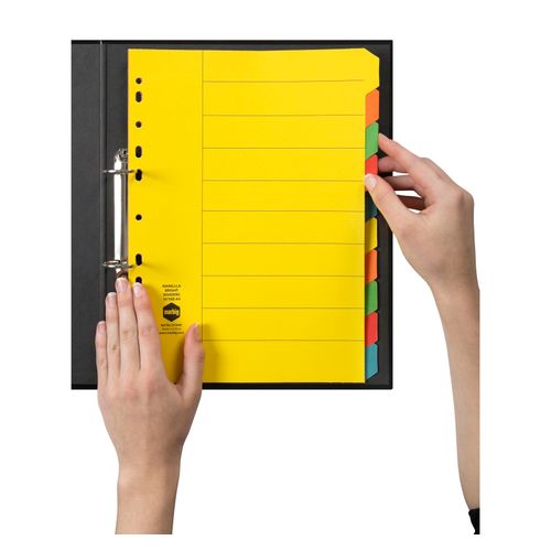 Marbig Indices & Dividers 10 Tab Manilla A4 Brights