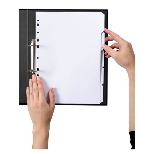 Marbig Indices & Dividers 5 Tab Manilla A4 White