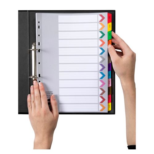 Marbig Indices & Dividers Financial Year Tab Reinforced A4 Colour