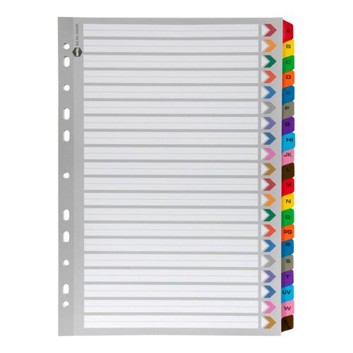 Marbig Indices & Dividers A-Z Tab Reinforced A4 Colour
