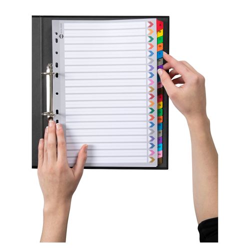 Marbig Indices & Dividers A-Z Tab Reinforced A4 Colour