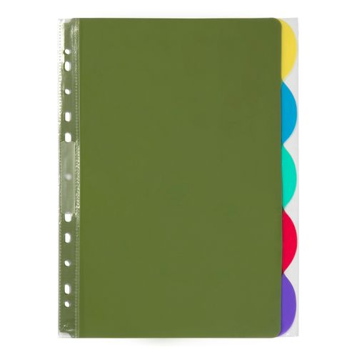 Marbig Professional Indices & Dividers 5 Tab Pp A4 Multi Colour