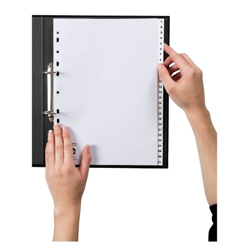 Marbig Indices & Dividers 1-54 Tab PP A4 White