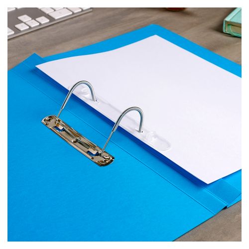 Avery Spiral Spring Transfer File Foolscap Blue with Black Border Box ...