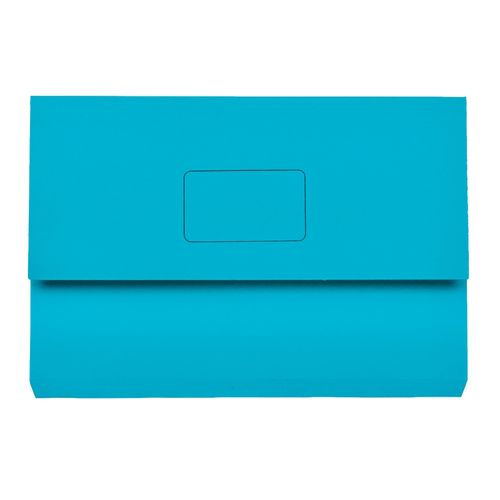 Marbig Slimpick Foolscap Cardboard Document Wallet Blue