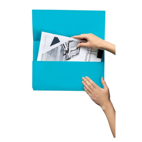 Marbig Slimpick Foolscap Cardboard Document Wallet Blue