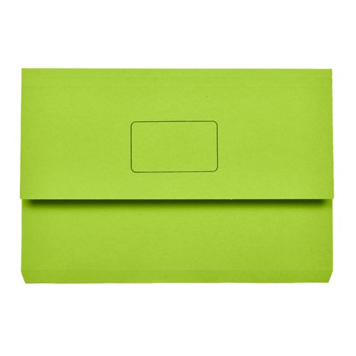 Marbig Slimpick Foolscap Cardboard Document Wallet Green