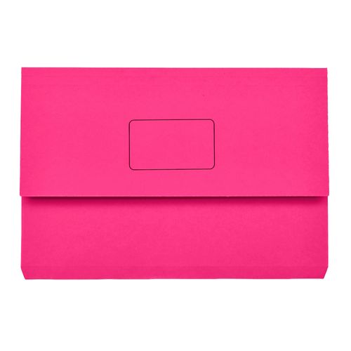 Marbig Slimpick Foolscap Cardboard Document Wallet Pink