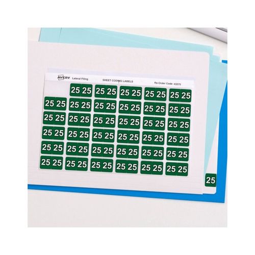 Avery 25 Lateral File Year Side Tab Label Pack 180