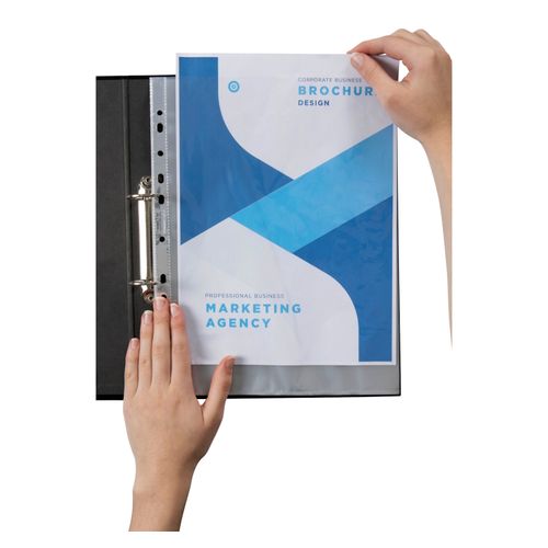 Marbig Sheet Protectors Medium Weight Reinforced A4 50um Copysafe Pack 100