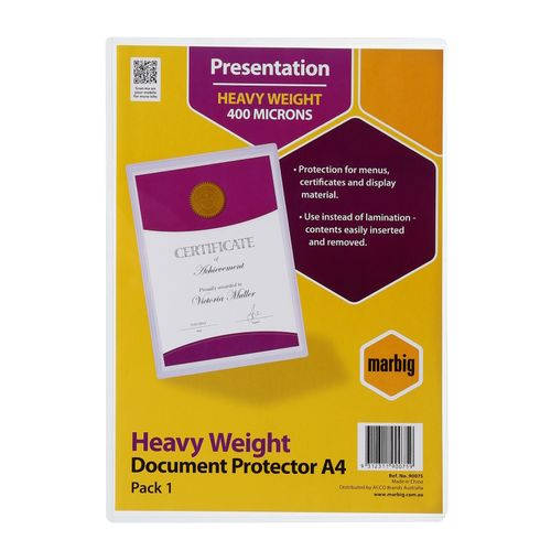 Marbig Document Protector PVC A4