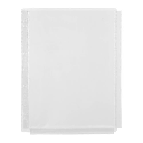 Cumberland Sheet Protectors A4 25mm Gusset 200 Micron Extra H/Duty Glass Clear Pvc Pack 10