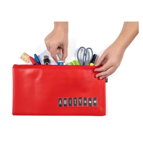 Celco Pencil Case 974456 Medium Name 338x174mm Red