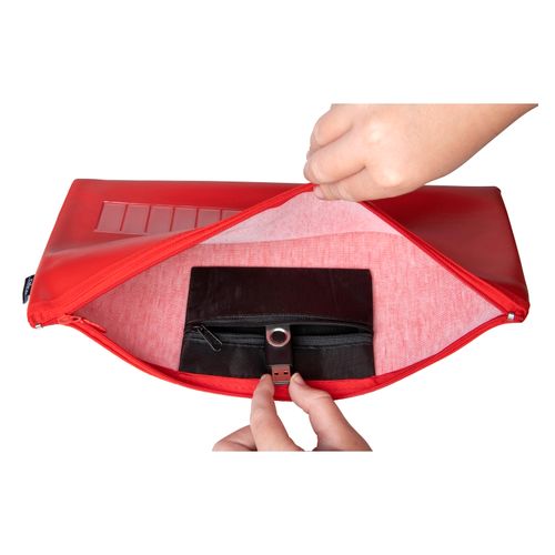 Celco Pencil Case 974456 Medium Name 338x174mm Red