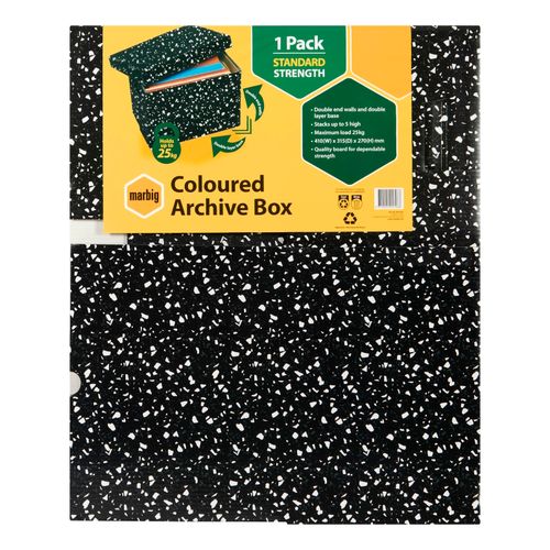 Marbig Coloured Box Archive Terrazzo Pack 10