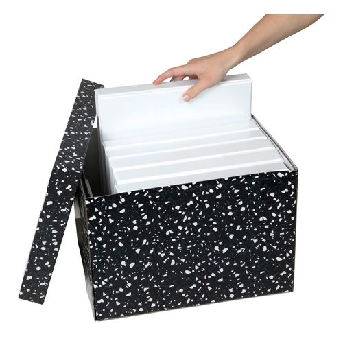Marbig Coloured Box Archive Terrazzo Pack 10